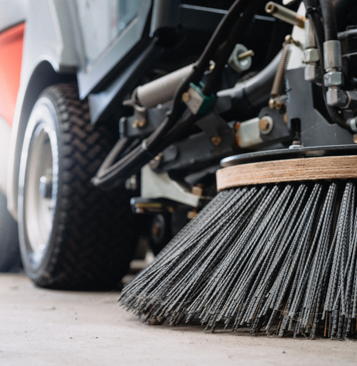 Image of street sweeper on roadside