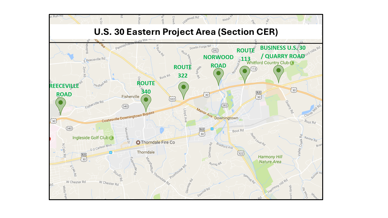 US Route 30 Work Area